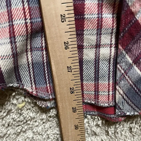 VTG‎ 90s Wrangler Plaid Flannel Pearl Snap Shirt Men XL Long-Sleeve Heavyweight - Picture 8 of 11